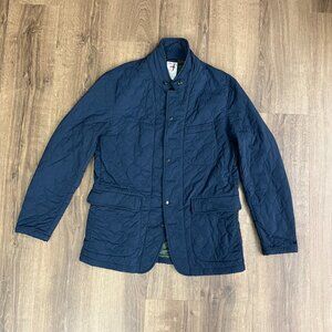 RELWEN Quilted Trap Blazer in Navy Sz L